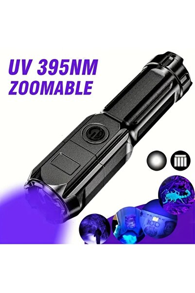 Choice مصباح يدوي محمول يعمل بالأشعة فوق البنفسجية بطول موجي 395 نانومتر، مصب...