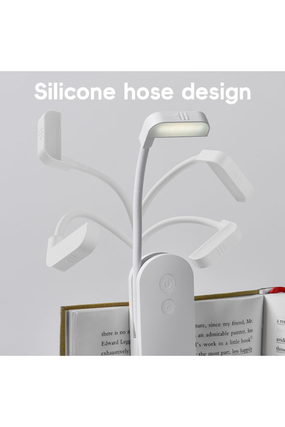 Choice مصباح قراءة LED قابل للتثبيت بمشبك، أبيض اللون، قابل للتعديل، محمول، و...