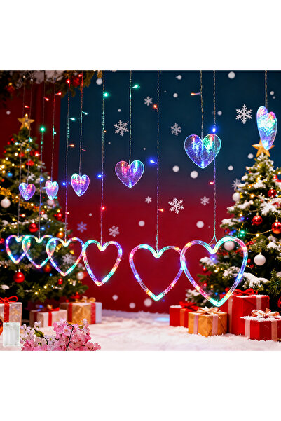 Choice Colorful Love Heart String Lights, LEDs Twinkle Window Curtain Lights ...