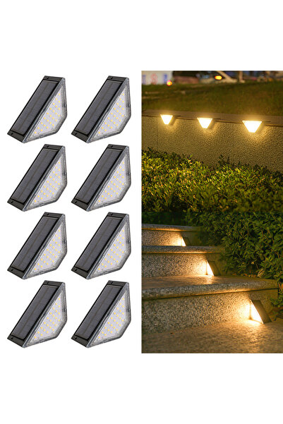 Choice ٨ مصابيح LED تعمل بالطاقة الشمسية للدرج، إضاءة دافئة، مقاومة للماء، من...