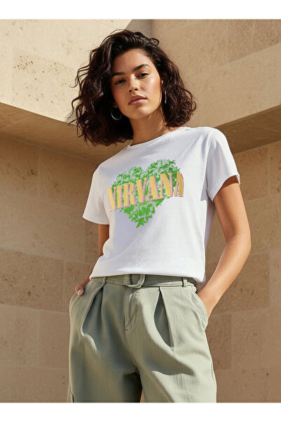 SP Characters Regular Fit Cotton T-shirt with Nirvana Print