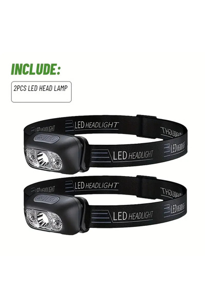 Choice Headlamp 2PCS Induction Led Headlamp Mini Led Night Fishing Powerful T...