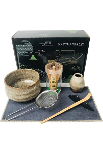 Arabest Japanese Matcha Tea Set (7pcs) - Matcha Whisk and Bowl, Whisk Stand ,...