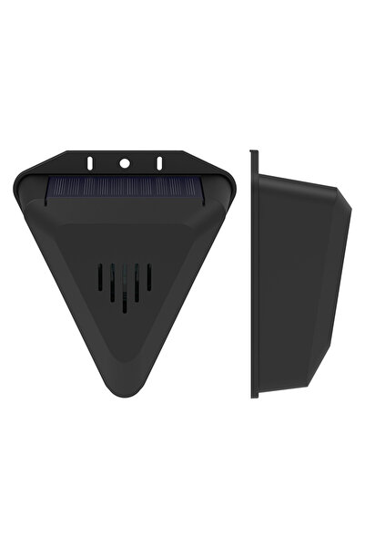 Choice مصباح إنذار يعمل بالطاقة الشمسية أسود اللون، مزود بصافرة، ومستشعر حركة...