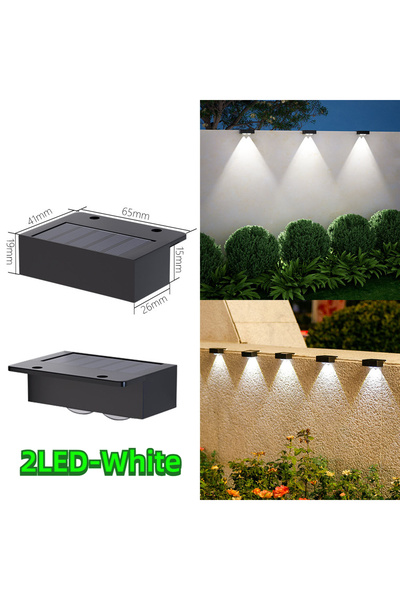 Choice مصابيح سياج شمسية بيضاء LED مزدوجة، مقاومة للماء، تعمل بالطاقة الشمسية...