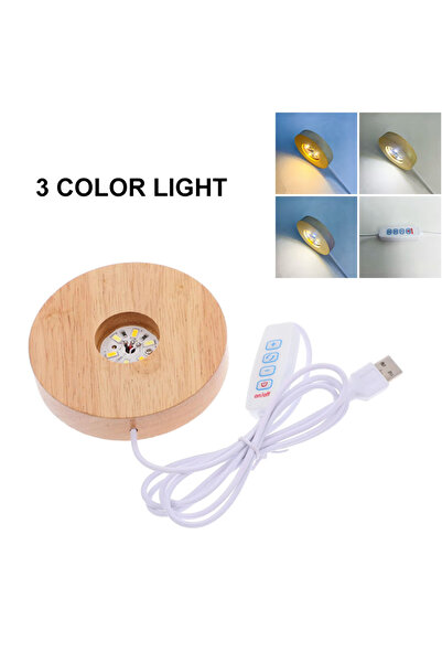 Choice10 8CM 3 Color 6/8/10CM Wood Desktop Decorative Lights Light Base Night...
