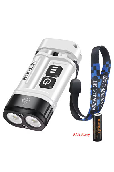 Choice مصباح يدوي BORUiT U10 LED EDC يعمل ببطاريات AA، بقوة إضاءة فائقة 880 ل...