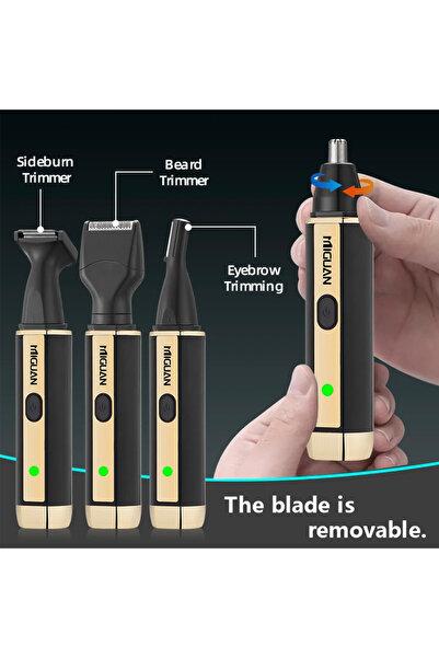 Choice ماكينة حلاقة كهربائية كلاسيكية ذهبية للرجال 4 في 1: ماكينة تشذيب اللحي...