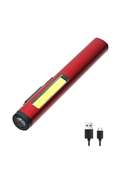 Choice1 مصباح يدوي LED محمول أحمر اللون من XIWANGFIRE مع ضوء COB وضوء عالي ال...
