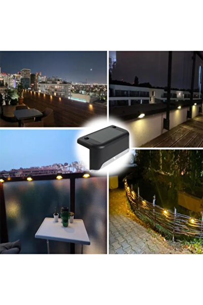 XIWANGFIRE 4 قطع من مصابيح LED الشمسية ذات الضوء الأبيض الدافئ باللون الأسود،...