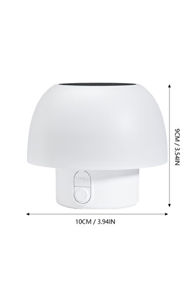 Choice1 مصباح طاولة شمسي على شكل فطر، قطعة واحدة، يعمل بالطاقة الشمسية ومنفذ ...