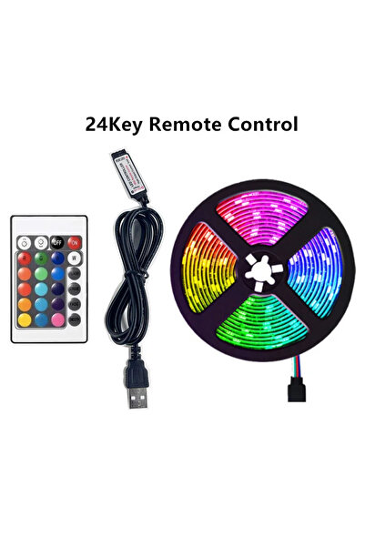 Choice 1m 24key Remote Smart RGB Gaming Light Strip USB 5V 5050 Music Sync Re...