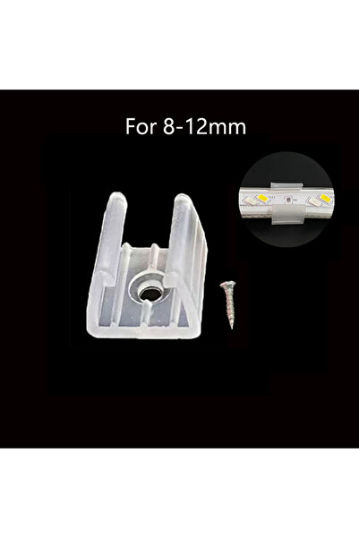 Choice 50 pcs B-For W8-12MM LED Tape Fix Clips With Screw RGB Neon Led Connec...
