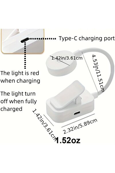 Choice مصباح ليلي صغير قابل للطي وقابل لإعادة الشحن، مزود بمشبك، يعمل بمنفذ U...