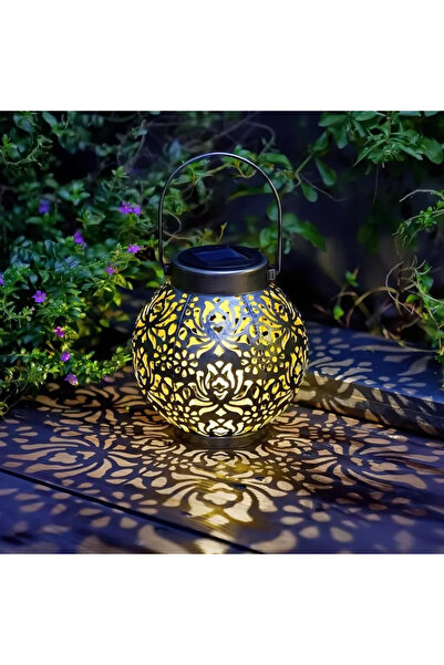 Choice فانوس برونزي، قطعة واحدة، فانوس شمسي حديدي خارجي، إضاءة للممرات والحدا...