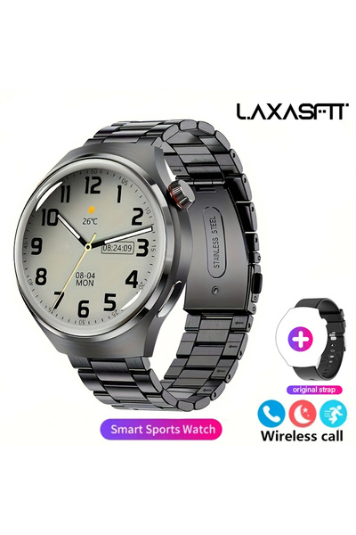 Choice ساعة لاكساسفيت 2025 الذكية الجديدة للرجال، بشريط فولاذي أسود، شاشة عال...