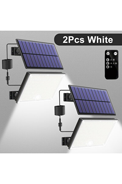 Choice 2Pcs White 400 LED Solar Light Outdoor Super Bright Motion Sensor Sola...