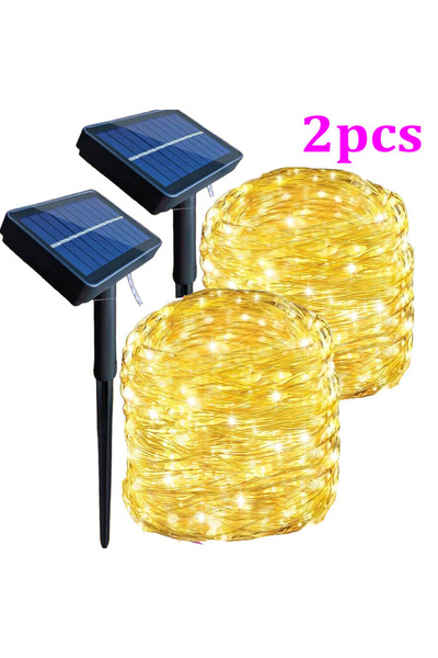 Choice 7 أمتار، 50 مصباح LED، قطعتان، أضواء زينة LED دافئة، أضواء تعمل بالطاق...