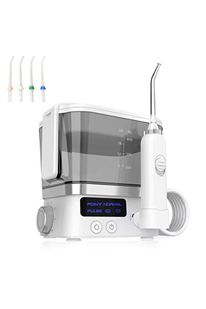 Choice خيط تنظيف الأسنان بالماء الأبيض، جهاز ري الفم ببطارية قابلة للشحن، 4 ف...