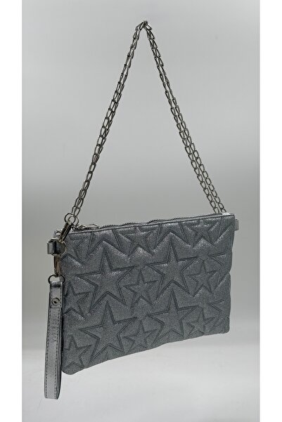 DMG Collection Chain Detailed Starry Women's Portfolio Hand and Shoulder Bag ...