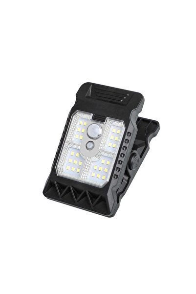 Choice مصباح LED يعمل بالطاقة الشمسية مزود بمشبك ومستشعر حركة، مقاوم للماء، م...