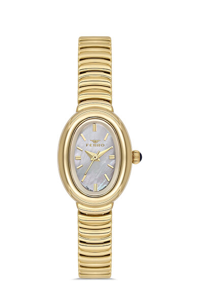 FERRO Yellow Steel Cord Women Wrist Watch Fl43034A-B 3Atm Waterproof 2 Year W...