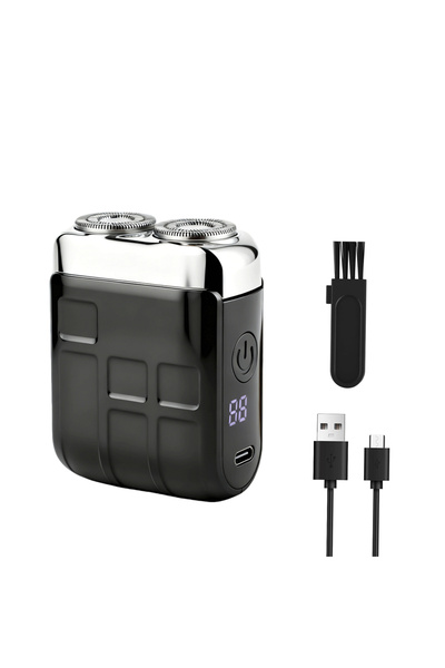 Choice black Electric Shaver for Men Dual-Head Blade Electric Razor Rechargea...