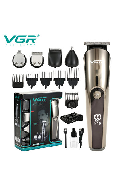 Choice 106 USB VGR 107 ماكينة حلاقة شعر بشاشة رقمية متعددة الوظائف ورأس قص اح...