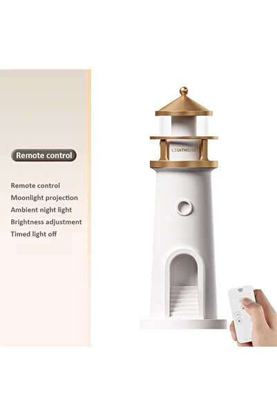 Choice أضواء ليلية على شكل منارة مع جهاز تحكم عن بعد، مزودة بمستشعر حركة، قاب...