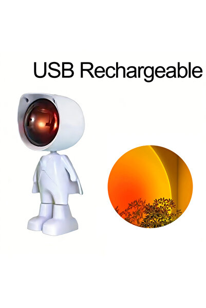 Choice 7 color USB recharge Sunset Projection Lamp,Adjustable Brightness & Co...