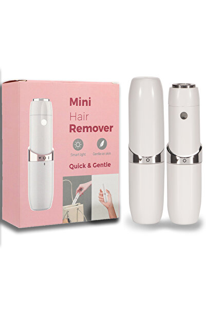 Mini Kablosuz Işıklı Tüy Alma Cihazı – Yüz ve Vücut İçin, Beyaz