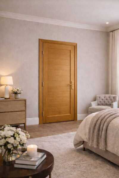 şekerdecorium PVC Meşe WC ve Banyo Kapısı 75*180 – Suya Dayanıklı (Sağ ve Sol...