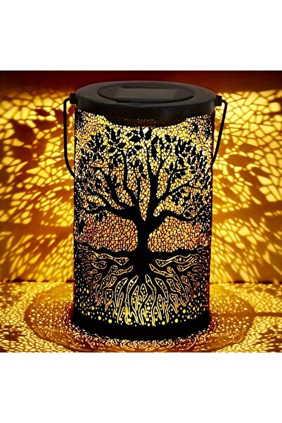 Choice فانوس شمسي معلق أسود قطعة واحدة، مقاوم للماء، إضاءة شمسية عتيقة الطراز...