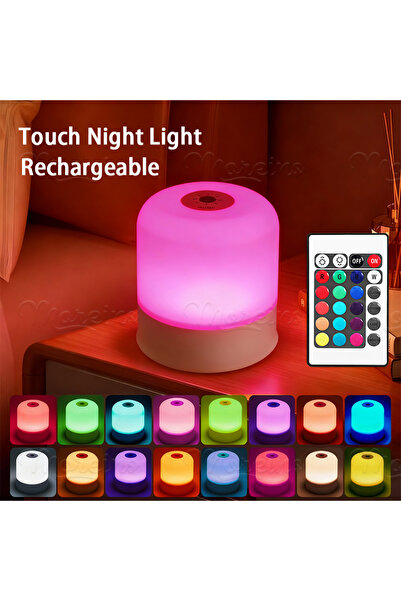 Choice RGB Rechargeable RGB 13 Color Changing Night Light Remote Control Touc...