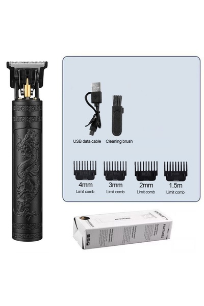 Choice Black Dragon T9 USB Rechargeable Electric Hair Clipper Machine Man Sha...