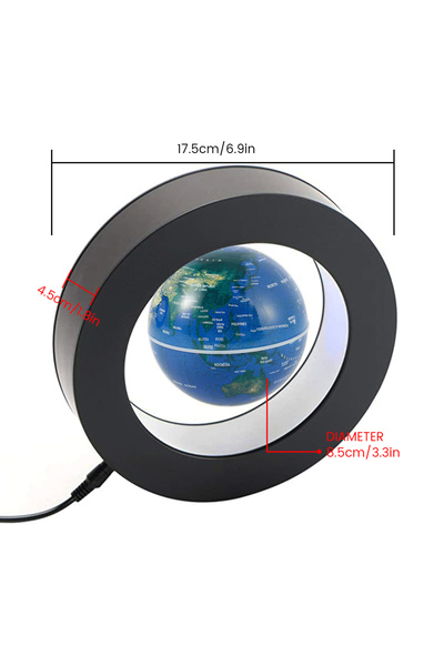 Choice US plug 1pcs Blue Magnetic Floating Levitation Globe LED World Map Ele...
