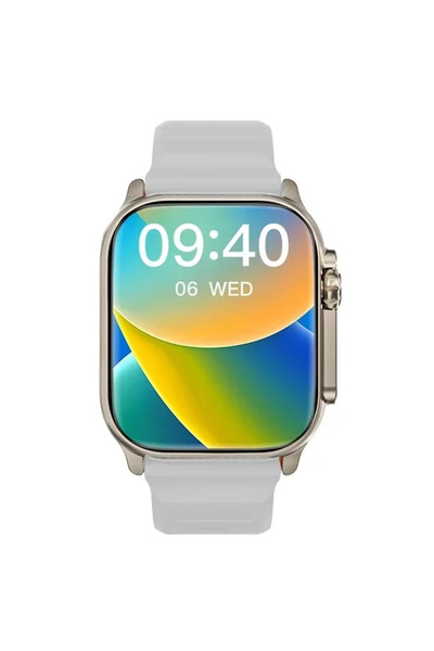 Choice ساعة ذكية جديدة بشريط فضي T10 ألترا للرجال، مقاس 49 مم (2.09 بوصة)، تد...