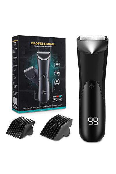 Choice ماكينة حلاقة شعر الجسم الاحترافية للرجال، سوداء اللون، قابلة لإعادة ال...