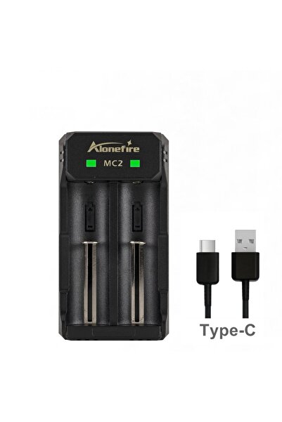 Choice شاحن MC2 Alonefire MC2 ثنائي القنوات USB، مصباح يدوي يعمل ببطارية ليثي...
