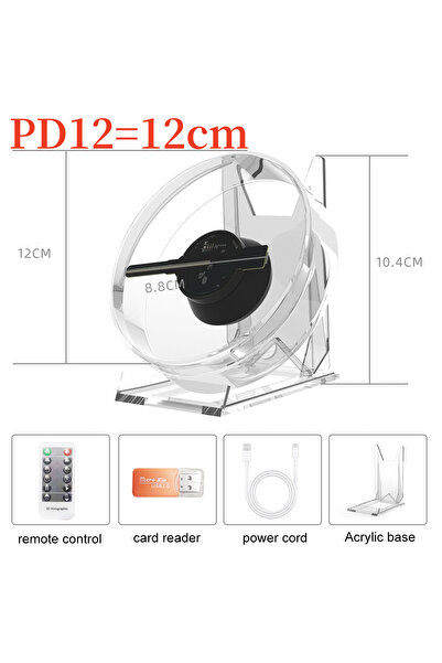 Choice PD12 12CM MINI 3D Hologram Fan 3D Holographic Projector HD Holographic...