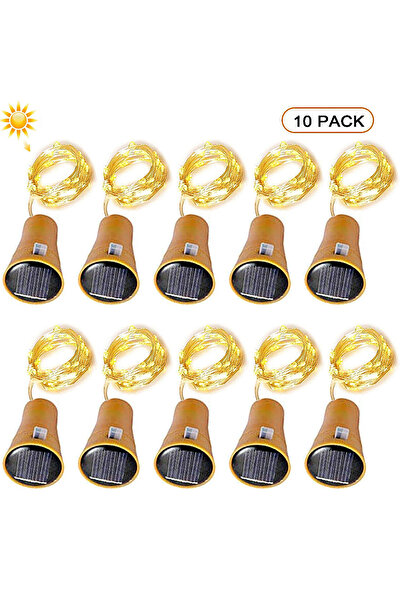Choice 2Meter 20leds-10pcs Warm White 10/20LEDs Solar Wine Bottle String Ligh...