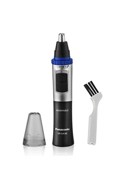 PANASONIC ماكينة تشذيب شعر الأنف ذات رأس مزدوج الشفرة باللون الأسود، مناسبة ل...