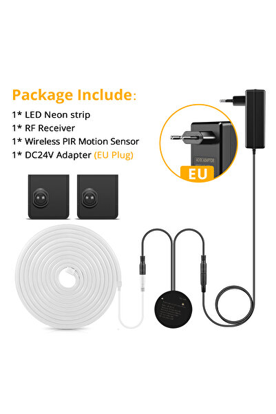 Choice 5m Warm White Two Sensor EU Plug 10M 5M 2M Two PIR Motion Sensor Switc...