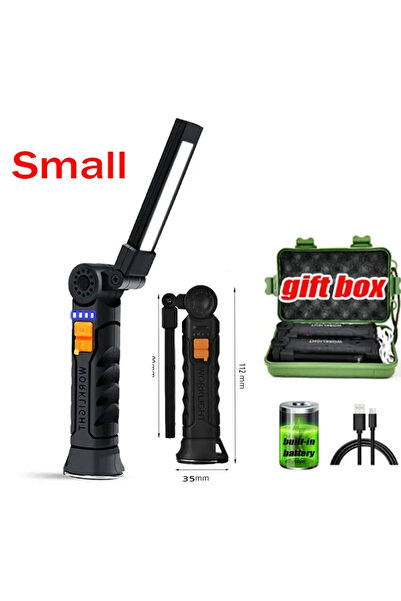 Heinast مصباح يدوي صغير الحجم قابل لإعادة الشحن عبر منفذ USB، هدية مثالية للر...