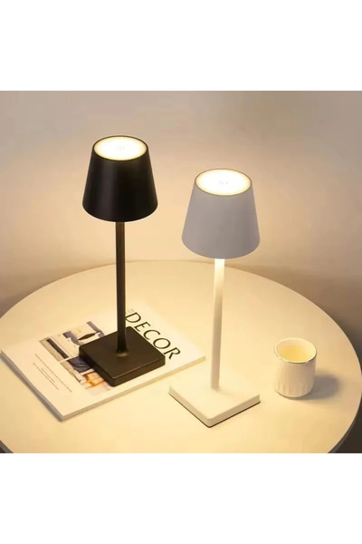 Choice مصباح مكتب LED أسود قابل لإعادة الشحن، بثلاثة مستويات إضاءة قابلة للتع...