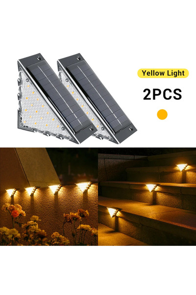 Heinast مصابيح شمسية دافئة الإضاءة، قطعتان، 1/2/4 قطع، مصابيح خارجية للدرج وا...