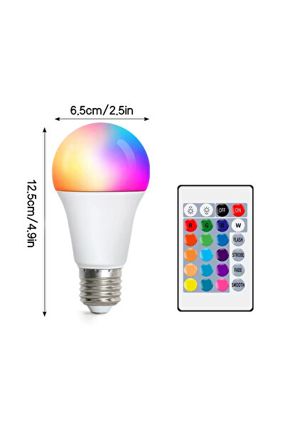 Choice 1PC 16 Color RGB Colorful Infrared Remote Control Bulb 24 Key Remote C...