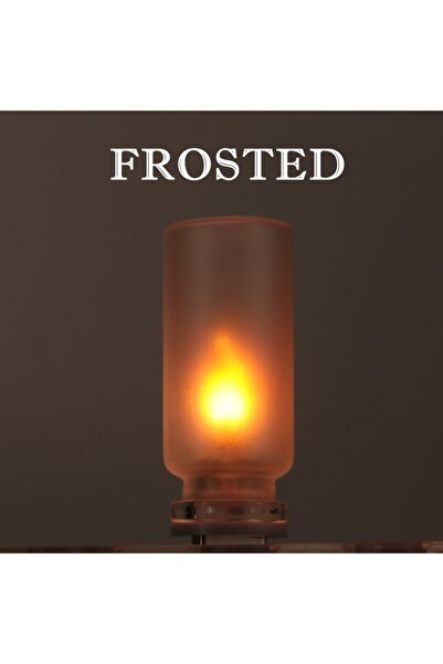 Choice Frosted USB LED Flame Type Night Light Frosted Clear Glass Flickering ...