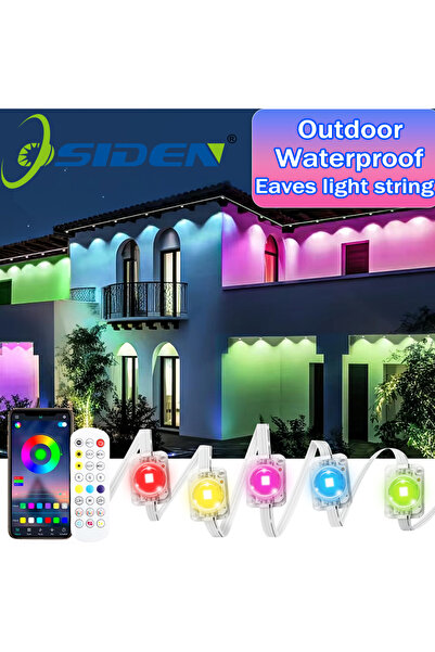 Choice 60M EU Plug Eaves light Sets RGBIC Outdoor Festive Light String Smart ...