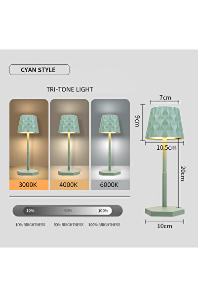 Choice مصباح طاولة جديد يعمل باللمس بتقنية LED خضراء، بثلاثة ألوان، مصباح ليل...